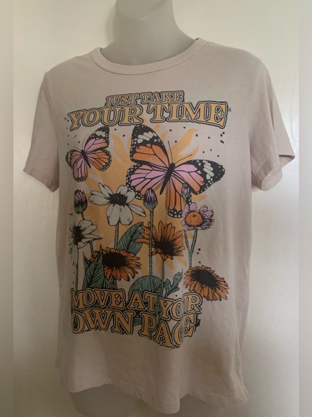 Zoe+Liv Just Take Your Time Move At Your Own Pace T-shirt Size S